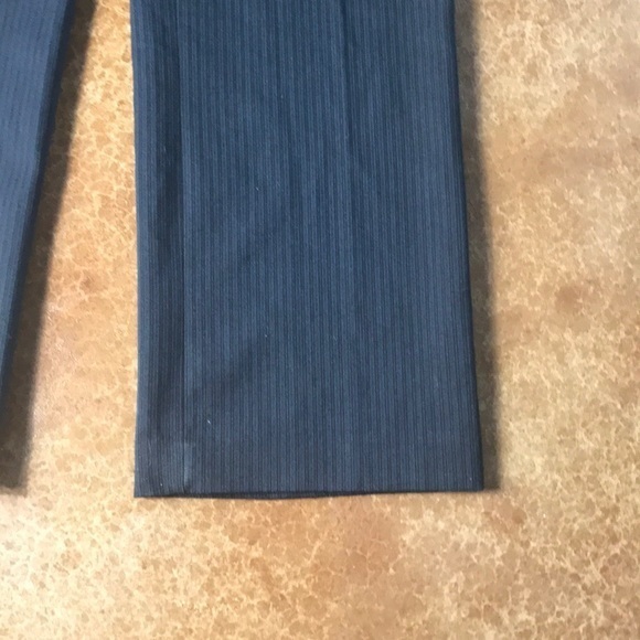 Rafaella 12P black pinstripe higher rise wide waistband wide leg‎ classic pants - Picture 4 of 7